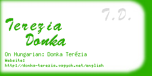 terezia donka business card